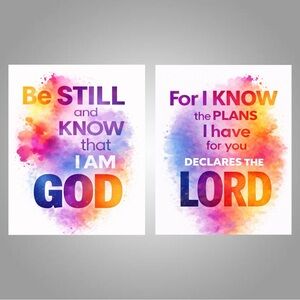 DDS 2-Set, Art Prints, 8x10, Bible Verse, Paper Print, Unframed, Bold Series